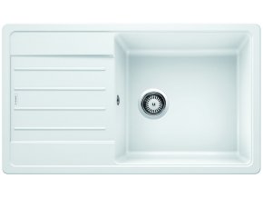 Granitový dřez Blanco LEGRA XL 6 S bílá  + Sanitární silikon + Designové masivní dřevěné krájecí prkénko z akácie