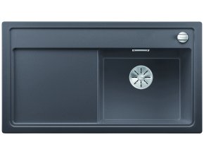 Granitový dřez Blanco ZENAR 5 S InFino šedá skála dřez vpravo s excentrem 523935  + Sanitární silikon + Designové masivní dřevěné krájecí prkénko z akácie
