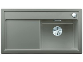 Granitový dřez Blanco ZENAR 5 S InFino tartufo dřez vpravo s excentrem 523941  + Sanitární silikon + Designové masivní dřevěné krájecí prkénko z akácie