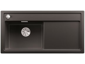 Granitový dřez Blanco ZENAR XL 6 S InFino antracit dřez vlevo s excentrem 523994  + Sanitární silikon + Designové masivní dřevěné krájecí prkénko z akácie