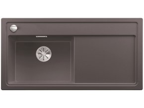 Granitový dřez Blanco ZENAR XL 6 S InFino šedá skála dřez vlevo s excentrem 523996  + Sanitární silikon + Designové masivní dřevěné krájecí prkénko z akácie