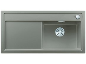 Granitový dřez Blanco ZENAR XL 6 S InFino tartufo dřez vpravo s excentrem 523971  + Sanitární silikon + Designové masivní dřevěné krájecí prkénko z akácie