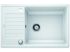 Granitový dřez Blanco ZIA XL 6 S Compact bílá s excentrem 523267  + Sanitární silikon + Designové masivní dřevěné krájecí prkénko z akácie