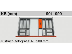 Sada misek BLUM sirka korpusu 901 999 mm 1