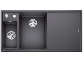 Blanco AXIA III 6 S InFino Silgranit šedá skála sklen.kráj.deska dřez vlevo s exc.