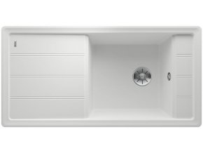 Granitový dřez Blanco FARON XL 6 S InFino bílá 524807  + Sanitární silikon + Designové masivní dřevěné krájecí prkénko z akácie