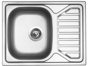 Nerezový dřez Sinks OKIO 650 V 0,6mm texturovaný  + Čistící pasta pro nerezové dřezy SINKS