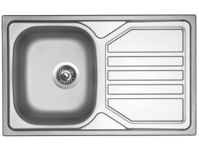 Nerezový dřez Sinks OKIO 800 V 0,6mm texturovaný  + Čistící pasta pro nerezové dřezy SINKS