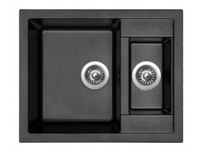 Granitový dřez Sinks CRYSTAL 615.1 Metalblack  + Čistič pro granitové dřezy SINKS