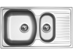 Nerezový dřez Sinks TWIN 780.1 V 0,6mm matný  + Čistící pasta pro nerezové dřezy SINKS