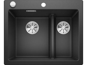 Blanco PLEON 6 Split InFino Silgranit černá s excentrem