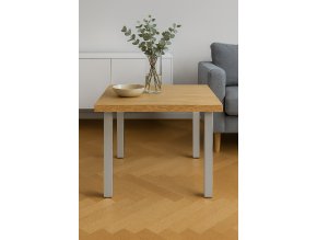 Nábytková noha NYKO 40x40 výška 410 mm, imitace nerez s rektifikací