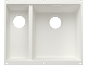 Blanco SUBLINE 340/160 U InFino Silgranit bílá bez odtokové armatury, velká vana vpravo