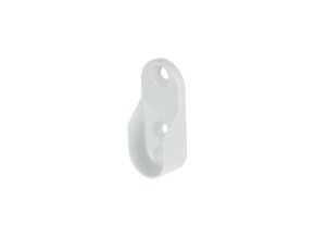 Držák šatní tyče oval bílý