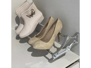 Police na boty stříbrná 560 - 1000 mm šířka