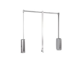 Sklopná šatní tyč LUX, šířka od 45 cm do 115 cm, chrom