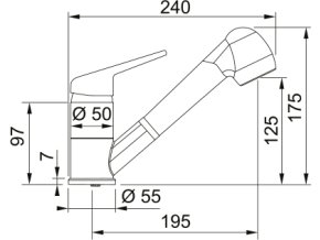 FRANKE FC 9547.071 NOVARA PLUS Onyx detail technicky