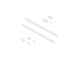 Podelný reling pro zásuvku SIMPLEX bílý