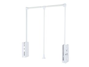 Sklopná šatní tyč šířka od 89 cm do 121 cm, bílá