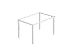 Ocelová stolová konstrukce 50×50 mm – bílý rám + nohy