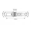 31668 8 vysuvny zasuvkovy sloupek 3x 230v a 2x usb nabijecka bily
