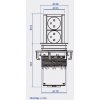 Elektro zásuvka Bachmann Elevator OFFICE 1x RJ45 CAT6, 1x HDMI, 1x 230V kartačovaný hliník 928.010 (Délka napájecího kabelu bez kabelu)