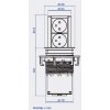 Elektro zásuvka Bachmann Elevator OFFICE 2x RJ45 CAT6, 1x 230V kartačovaný hliník 928.008 (Délka napájecího kabelu bez kabelu)