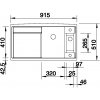 Granitový dřez Blanco AXIA II 5 S perlově šedá s excentrem přísluš. ano 520528  + Sanitární silikon + Designové masivní dřevěné krájecí prkénko z akácie