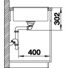 Granitový dřez Blanco AXIA III 45 S InFino káva + skleněná krájecí deska a excentr 523192  + Sanitární silikon + Designové masivní dřevěné krájecí prkénko z akácie