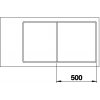 Granitový dřez Blanco AXIA III 5 S-F InFino bílá + skleněná krájecí deska a excentr 523234  + Sanitární silikon + Designové masivní dřevěné krájecí prkénko z akácie