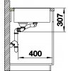 Granitový dřez Blanco AXIA III 6 S-F InFino bílá dřez vpravo + skleněná krájecí deska, odkap. nerezová miska a excentr 523492  + Sanitární silikon + Designové masivní dřevěné krájecí prkénko z akácie