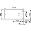 Granitový dřez Blanco AXIA III XL 6 S InFino antracit + skleněná krájecí deska a excentr 523510  + Sanitární silikon + Designové masivní dřevěné krájecí prkénko z akácie