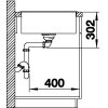 Granitový dřez Blanco AXIA III XL 6 S InFino bílá + skleněná krájecí deska a excentr 523514  + Sanitární silikon + Designové masivní dřevěné krájecí prkénko z akácie