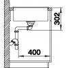 Granitový dřez Blanco AXIA III XL 6 S InFino káva + skleněná krájecí deska a excentr 523519  + Sanitární silikon + Designové masivní dřevěné krájecí prkénko z akácie