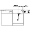 Granitový dřez Blanco AXIA III XL 6 S-F InFino bílá + skleněná krájecí deska a excentr 523529  + Sanitární silikon + Designové masivní dřevěné krájecí prkénko z akácie