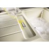 Granitový dřez Blanco CLASSIC Neo 5 S InFino muškát + krájecí deska kompozit SmartCut a excentr 524023  + Sanitární silikon + Designové masivní dřevěné krájecí prkénko z akácie
