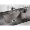 Granitový dřez Blanco DALAGO 6 F montáž do roviny bílá s excentrem 514771  + Sanitární silikon + Designové masivní dřevěné krájecí prkénko z akácie