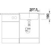 Granitový dřez Blanco DALAGO 6 F montáž do roviny bílá s excentrem 514771  + Sanitární silikon + Designové masivní dřevěné krájecí prkénko z akácie