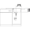 Granitový dřez Blanco FAVOS mini bílá 521404  + Sanitární silikon + Designové masivní dřevěné krájecí prkénko z akácie