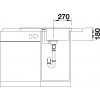 Granitový dřez Blanco FAVOS mini kávová 518188  + Sanitární silikon + Designové masivní dřevěné krájecí prkénko z akácie