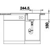 Granitový dřez Blanco FAVUM 45 S antracit 524227  + Sanitární silikon + Designové masivní dřevěné krájecí prkénko z akácie