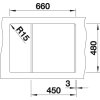 Granitový dřez Blanco METRA 45 S Compact antracit 519561  + Sanitární silikon + Designové masivní dřevěné krájecí prkénko z akácie