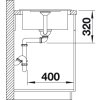 Granitový dřez Blanco METRA 45 S Compact bílá s excentrem 519576  + Sanitární silikon + Designové masivní dřevěné krájecí prkénko z akácie