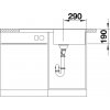 Granitový dřez Blanco METRA 5 S F montáž do roviny šedá skála s excentrem 519102  + Sanitární silikon + Designové masivní dřevěné krájecí prkénko z akácie