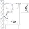 Granitový dřez Blanco METRA 5 S kávová s excentrem 515041  + Sanitární silikon + Designové masivní dřevěné krájecí prkénko z akácie