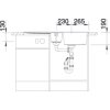 Granitový dřez Blanco METRA 6 S šedá skála s excentrem 518877  + Sanitární silikon + Designové masivní dřevěné krájecí prkénko z akácie