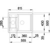 Granitový dřez Blanco METRA 6 tartufo 517352  + Sanitární silikon + Designové masivní dřevěné krájecí prkénko z akácie