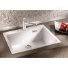 Granitový dřez Blanco PLEON 8 InFino bílá 523047  + Sanitární silikon + Designové masivní dřevěné krájecí prkénko z akácie