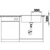 Granitový dřez Blanco PLEON 8 aluminium 518337  + Sanitární silikon + Designové masivní dřevěné krájecí prkénko z akácie