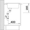 Granitový dřez Blanco RONDO bílá 511621  + Sanitární silikon + Designové masivní dřevěné krájecí prkénko z akácie